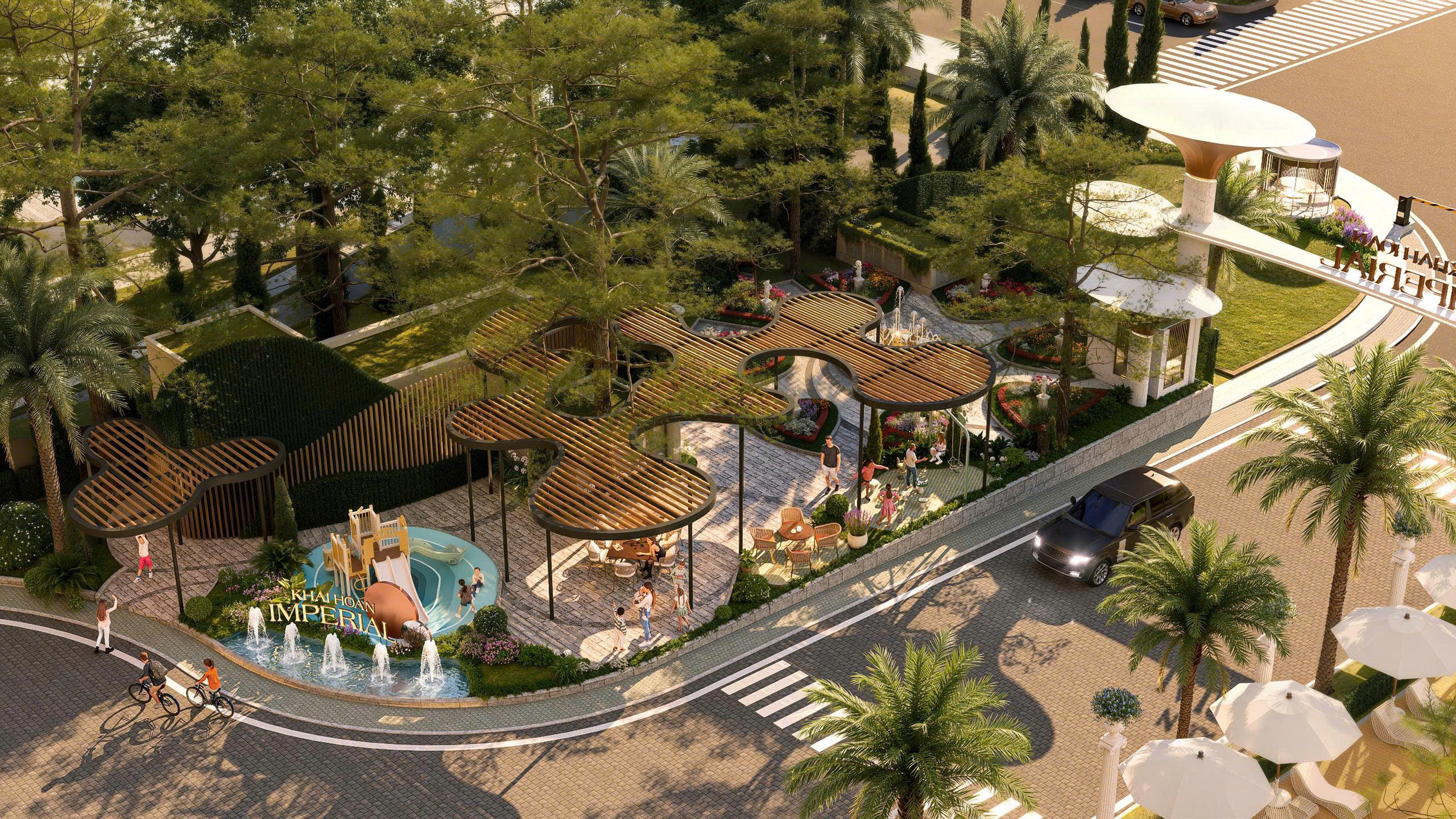 Tiện ích nội khu Khải Hoàn Imperial Bình Dương hồ bơi resort và công viên