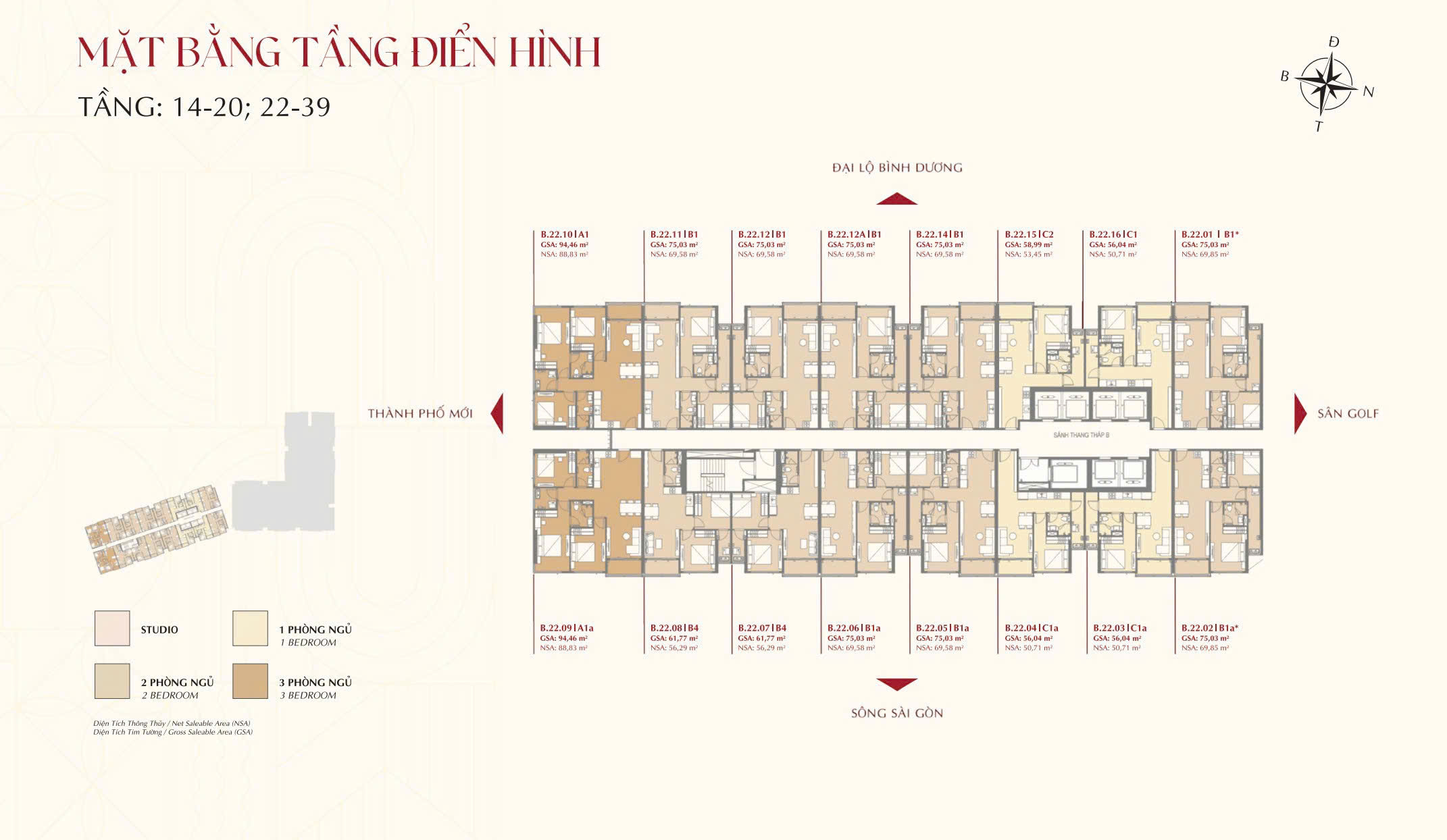 mặt bằng tầng Khải Hoàn Imperial Bình Dương