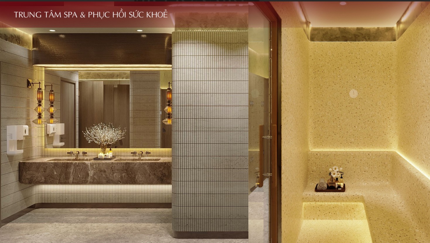 Tiện ích nội khu Khải Hoàn Imperial Bình Dương khu SAUNA